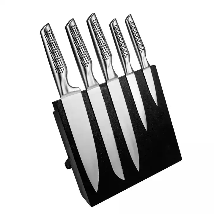 5 stycken Hollow Handtag Rostfritt Stål Knife Set Japansk Knife Set 