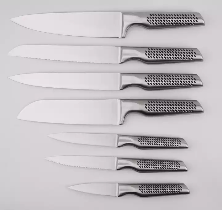 5 stycken Hollow Handtag Rostfritt Stål Knife Set Japansk Knife Set 